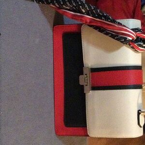 Stylish White and Red Women's Bag